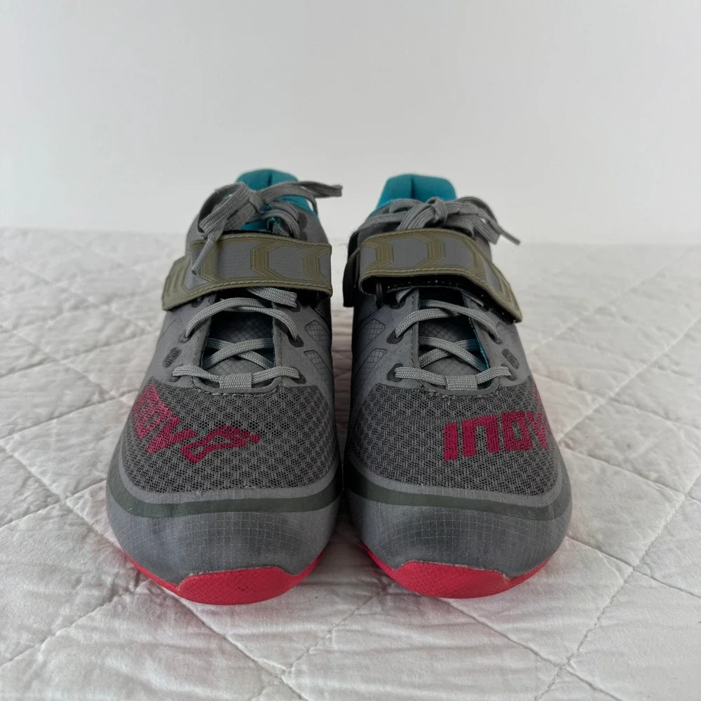 Inov 8 Fastlift 325 Women Shoes Grey Pink Teal Cross Trainer Weightlifting 9.5 - Picture 3 of 11